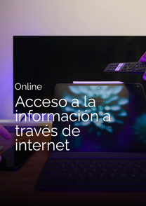 Acceso a la información a través de internet. Imagen web.